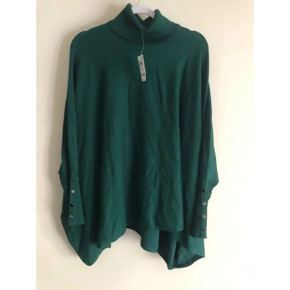 Alfani Women's Plus Size 0X TNeck Poncho Sweater - Picture 1 of 8